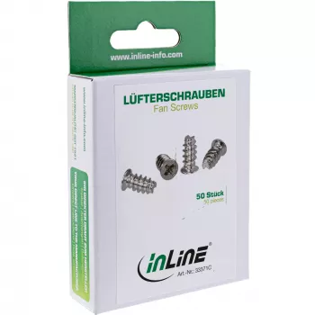 Viti per ventola InLine 5,0x10,0 mm argento 50 pz. InLine 33371C
