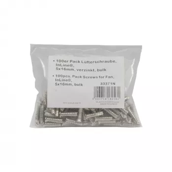 Viti per ventola InLine 5x16mm argento confezione da 100 pezzi