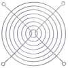 Griglia per ventola InLine in metallo cromato, 140x140mm