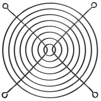 Griglia per ventola InLine in metallo, nero, 140x140mm