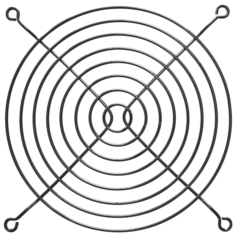 Griglia per ventola InLine in metallo, nero, 140x140mm