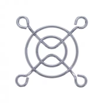 Griglia per ventola InLine in metallo cromato, 40x40mm