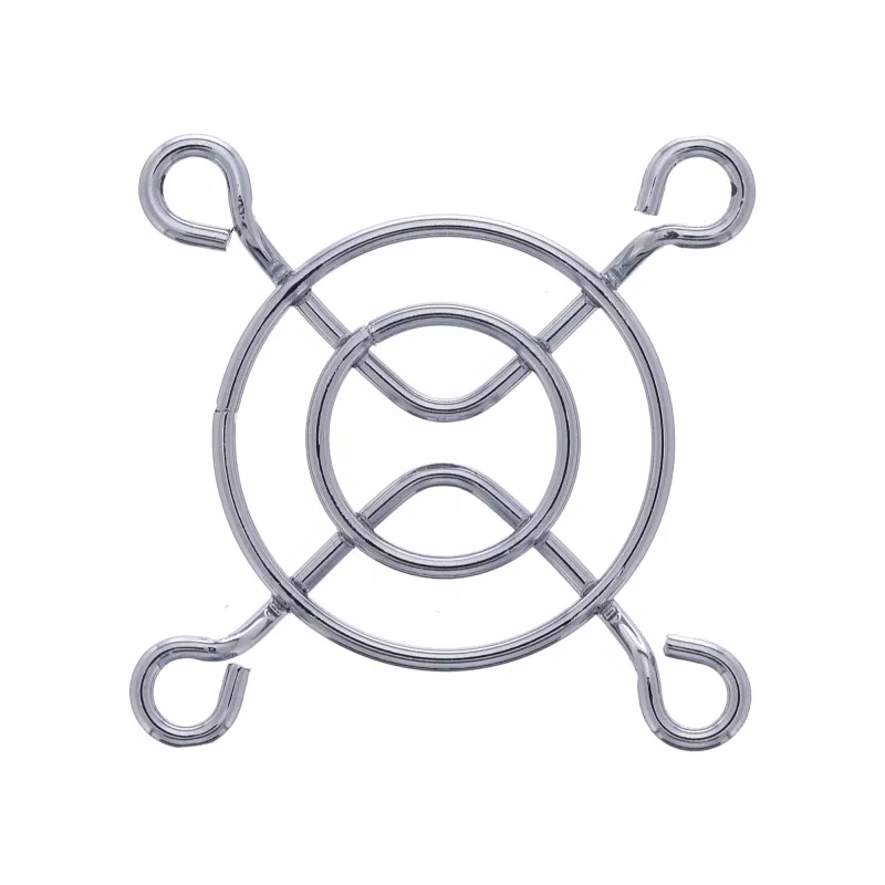 Griglia per ventola InLine in metallo cromato, 40x40mm