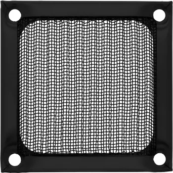 Filtro in alluminio per griglia ventola InLine, nero, 60x60mm
