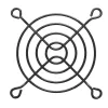 Griglia per ventola InLine in metallo, nero, 60x60mm