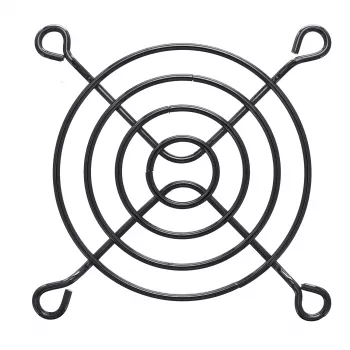 Griglia per ventola InLine in metallo, nero, 60x60mm