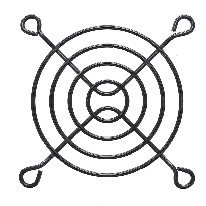 Griglia per ventola InLine in metallo, nero, 60x60mm