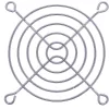 Griglia per ventola InLine in metallo cromato, 80x80 mm