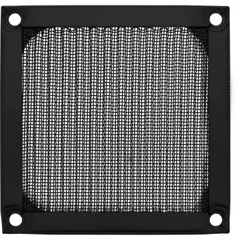 Filtro in alluminio per griglia ventola InLine, nero, 80x80 mm