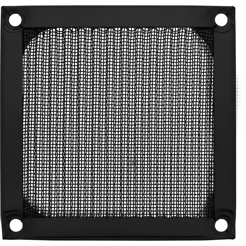 Filtro in alluminio per griglia ventola InLine, nero, 80x80 mm