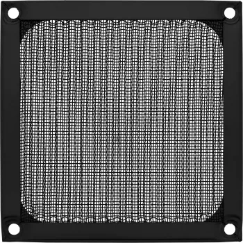 Filtro in alluminio per griglia ventola InLine, nero, 92x92 mm
