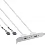 Staffa slot InLine 2x USB 2.0 Type-A femmina su 2x header interno 5 pin 0,3m