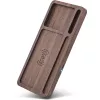 Organizer InLine WoodCharge con superficie di ricarica Qi e fonte di alimentazione USB