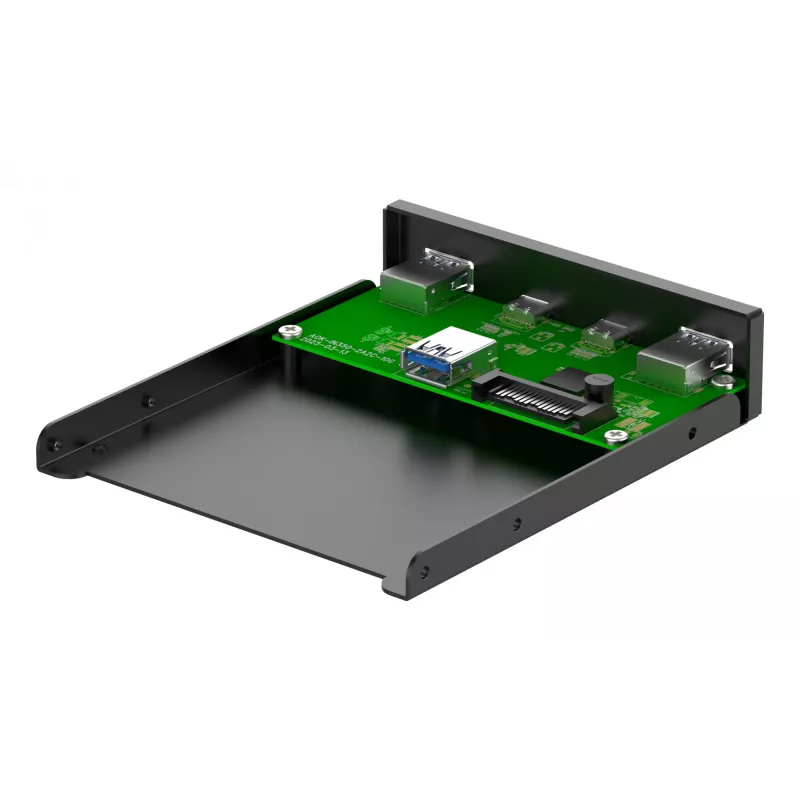 InLine 33456C mascherina per vano unità 8,89 cm (3,5 inch) con porte I/O nero