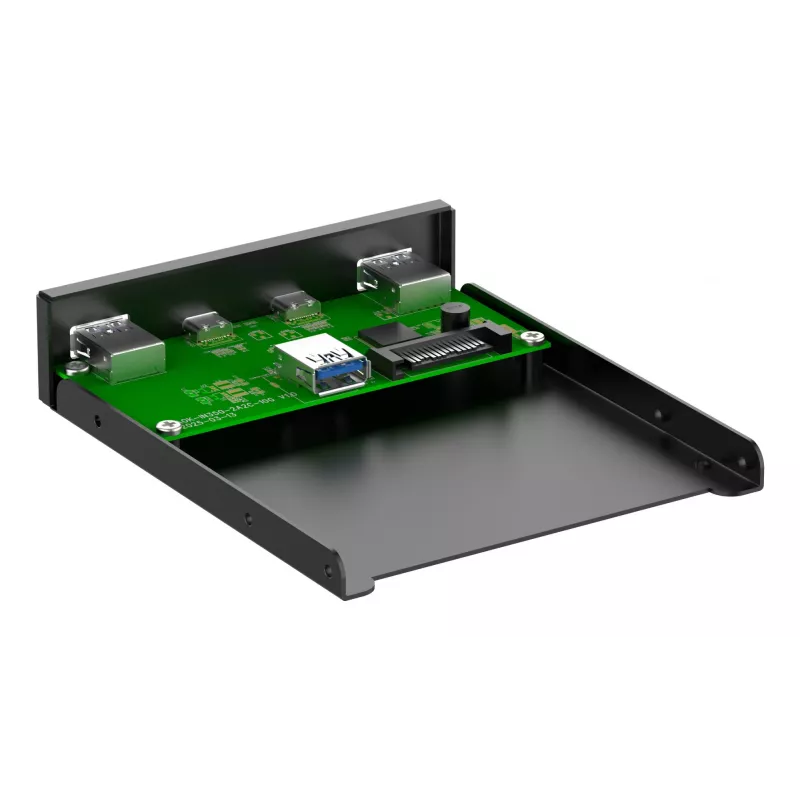 InLine 33456C mascherina per vano unità 8,89 cm (3,5 inch) con porte I/O nero