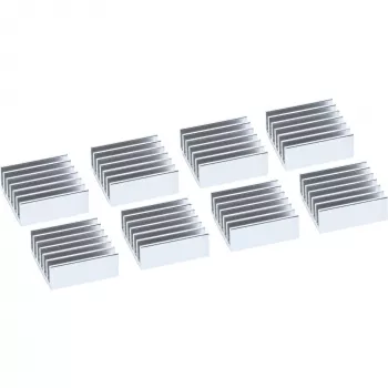 Dissipatori per chip IC InLine, alette di raffreddamento autoadesive, 8 pz.
