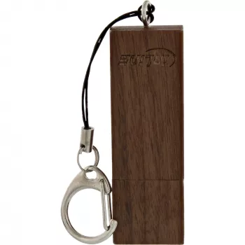 Chiavetta USB 3.0 InLine, noce, con portachiavi, 128 GB