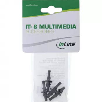Disaccoppiatori per ventola InLine, per ventole di tutte le dimensioni da 60 a 120 mm, confezione da 4 pz.