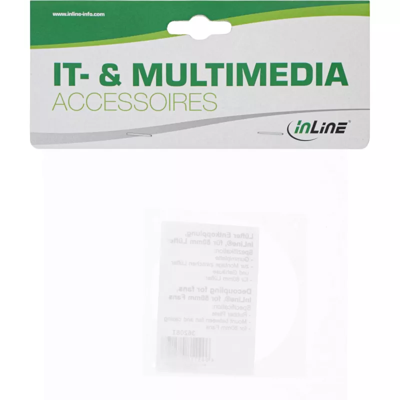 Disaccoppiamento antivibrazione InLine per ventole 80 mm