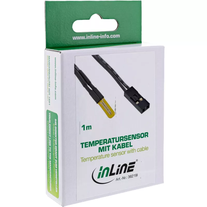 Sensore di temperatura / sonda InLine universale 2 poli con cavo 1 m