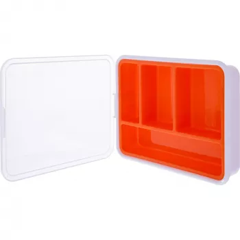 InLine scatola portaminuteria, 4 scomparti, 180x140x40mm, arancione