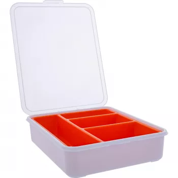InLine scatola portaminuteria, 4 scomparti, 180x140x40mm, arancione