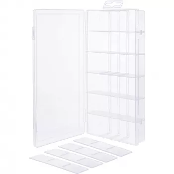 InLine scatola portaminuteria, 18 scomparti, 207x110x27mm, trasparente