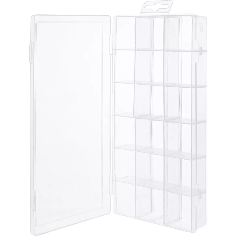 InLine scatola portaminuteria, 18 scomparti, 207x110x27mm, trasparente