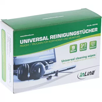 Kit di pulizia InLine 43214A per cuffie e monitor