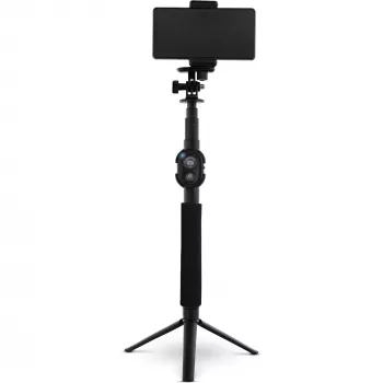 InLine selfie stick 4 gambe con mini treppiede alluminio nero max. 0,75 m