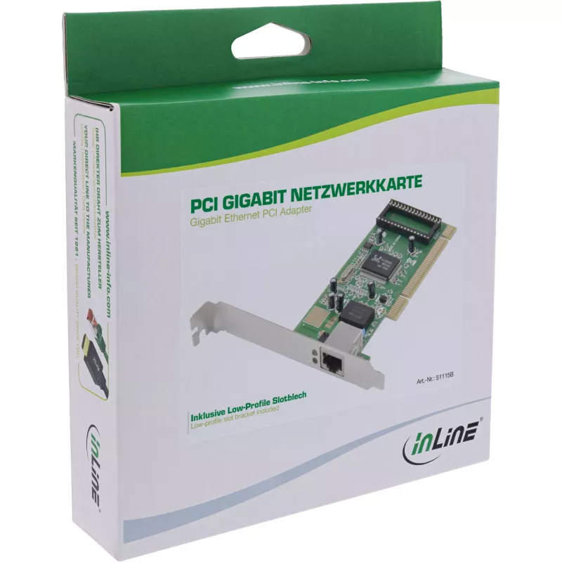 InLine adattatore Gigabit Ethernet PCI 1x RJ45 interfaccia host PCI