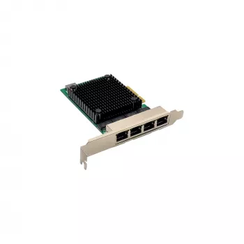 InLine scheda di rete Quad Gigabit, 4x RJ45 2,5 Gbit/s, PCIe x4, incl. staffa LP
