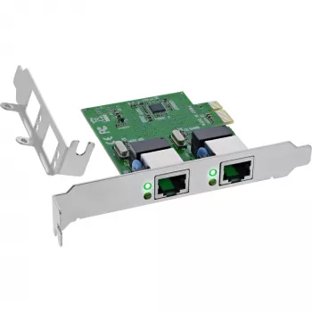 Scheda di rete InLine 51128K Dual Gigabit 2x RJ45 PCIe x1