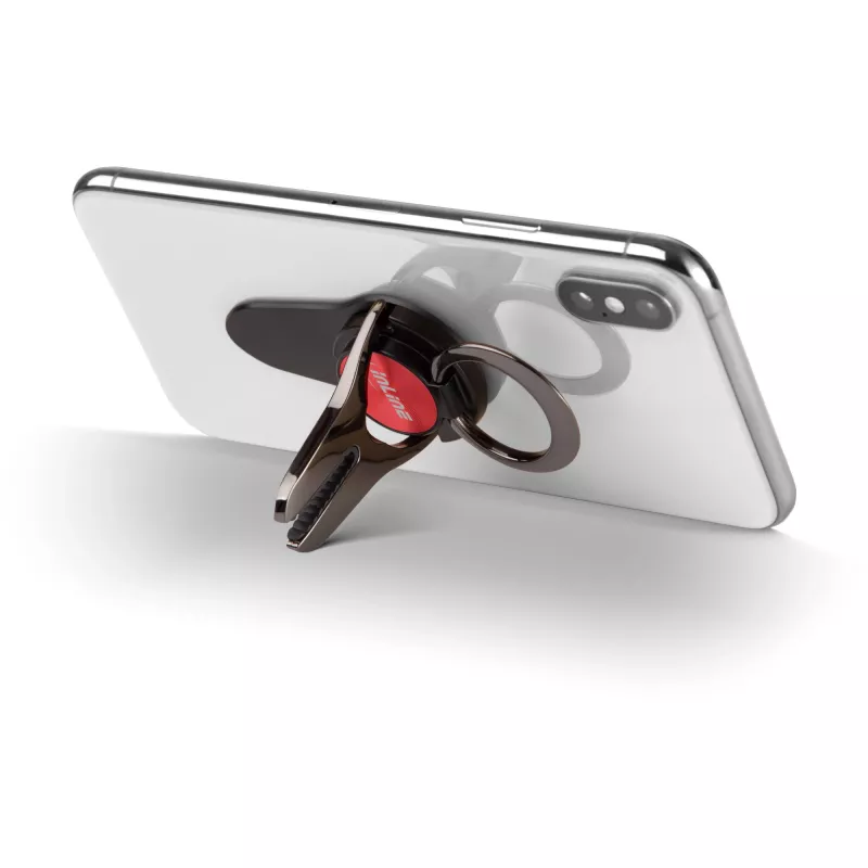 InLine supporto auto 3-in-1 per smartphone, stand, anello per dita, rosso