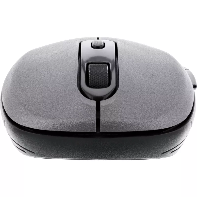 InLine mouse 3-in-1, Bluetooth + 2x 2,4 GHz, 5 tasti, ottico, grigio/nero