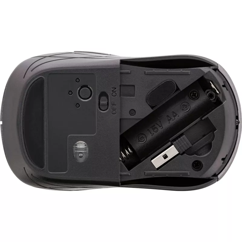 InLine mouse 3-in-1, Bluetooth + 2x 2,4 GHz, 5 tasti, ottico, grigio/nero