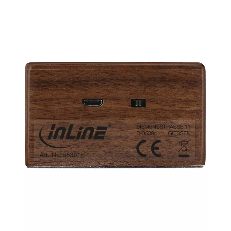 InLine woodbrick, altoparlante a induzione in vero case in legno