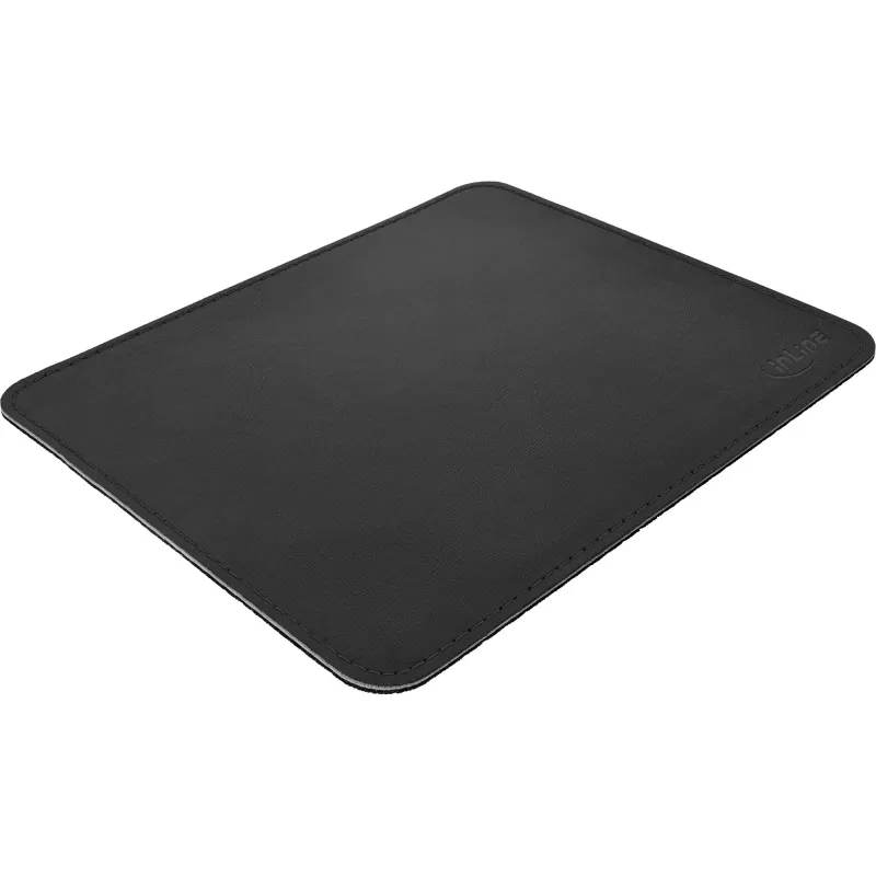 Tappetino mouse InLine Premium in pelle PU nero, 255x220x3mm
