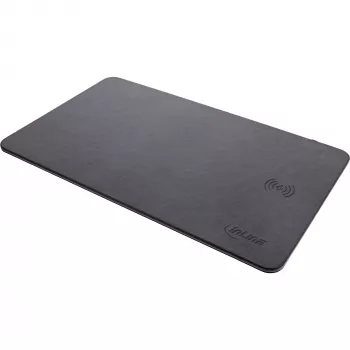 Tappetino mouse InLine, ricarica wireless, 370x225x7mm, nero