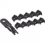 InLine RJ45-Portblocker, kit iniziale con 10 blocchi e chiave, nero
