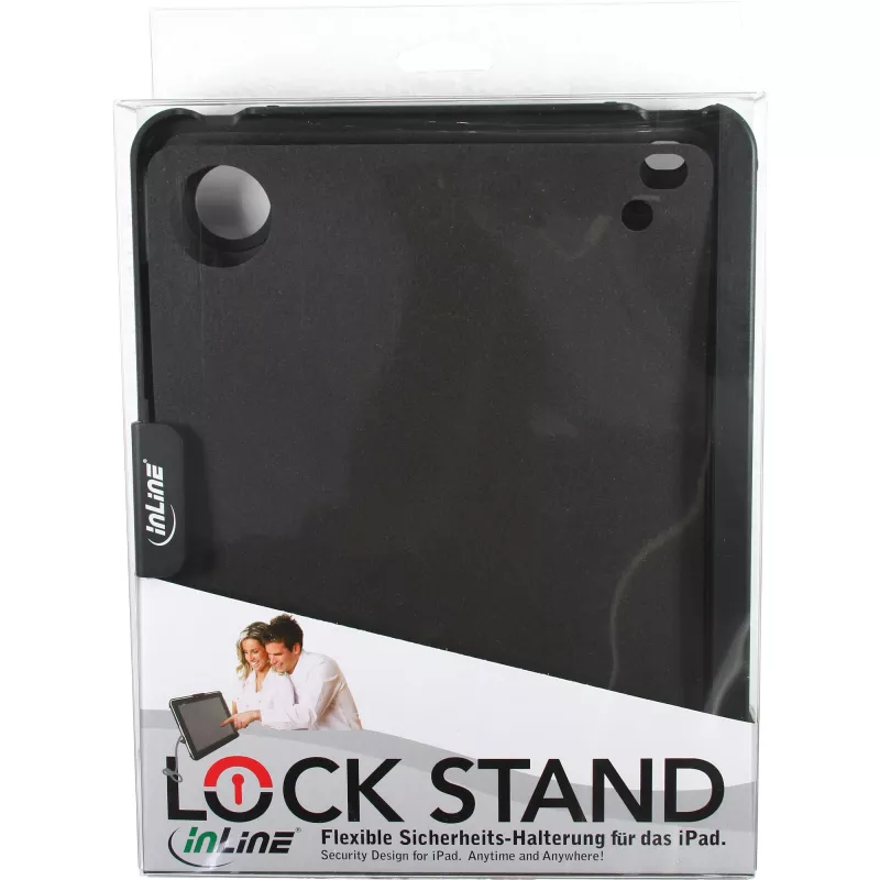 InLine supporto custodia di sicurezza per iPad con lucchetto di sicurezza e chiave 2 m