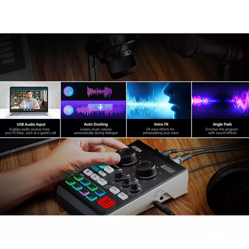 Mixer audio ATEN MicLIVE 6-CH 6 canali 24 bit 96 kHz