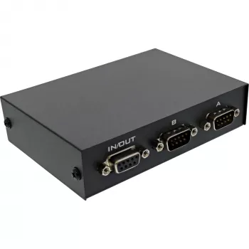 InLine switch seriale manuale 2 porte RS232 Sub-D 9 poli con cavo
