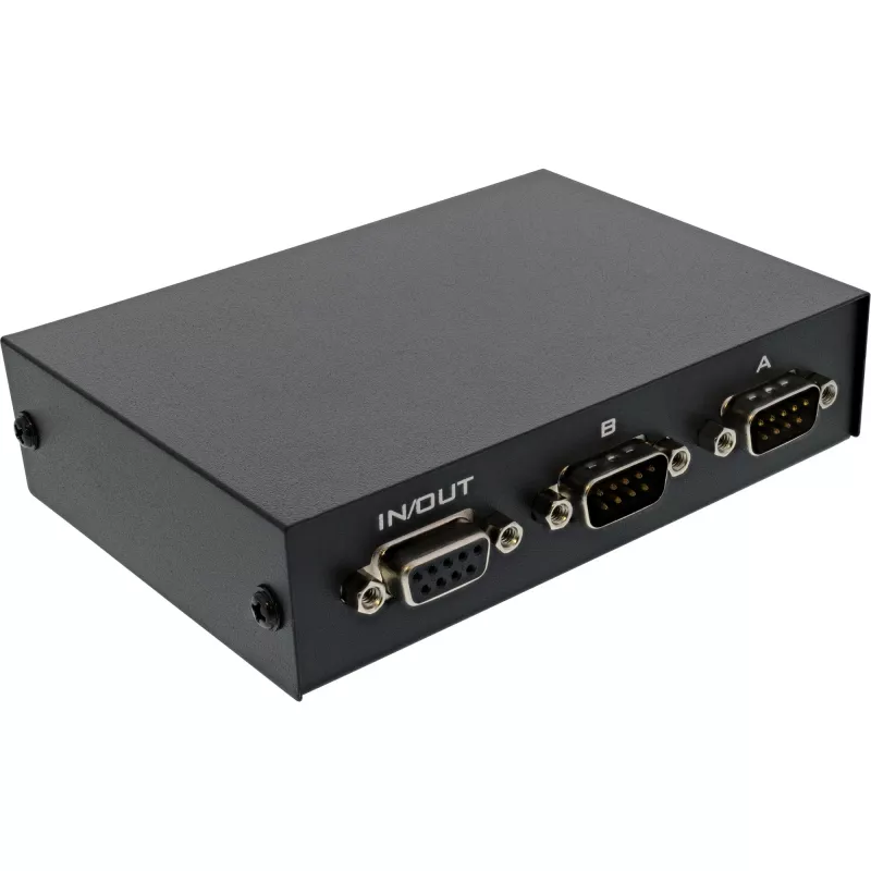InLine switch seriale manuale 2 porte RS232 Sub-D 9 poli con cavo