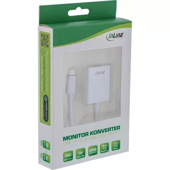 Adattatore display USB InLine 64105S connettore maschio USB-C su Mini DisplayPort 4K 60Hz argento