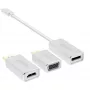 InLine set convertitore display USB 6-in-1, 4K/60Hz argento