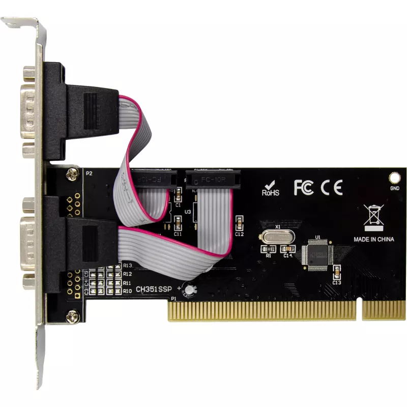 InLine scheda controller PCI Multi I/O 2 porte seriali DB9
