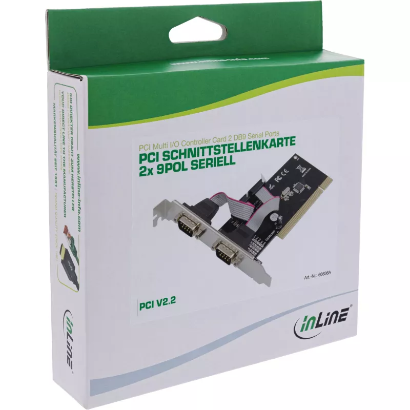 InLine scheda controller PCI Multi I/O 2 porte seriali DB9