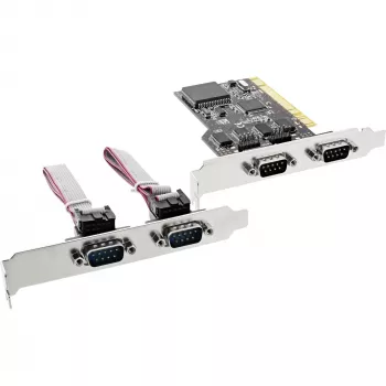 InLine scheda controller PCI Multi I/O 4 porte seriali DB9
