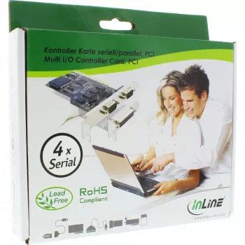 InLine scheda controller PCI Multi I/O 4 porte seriali DB9